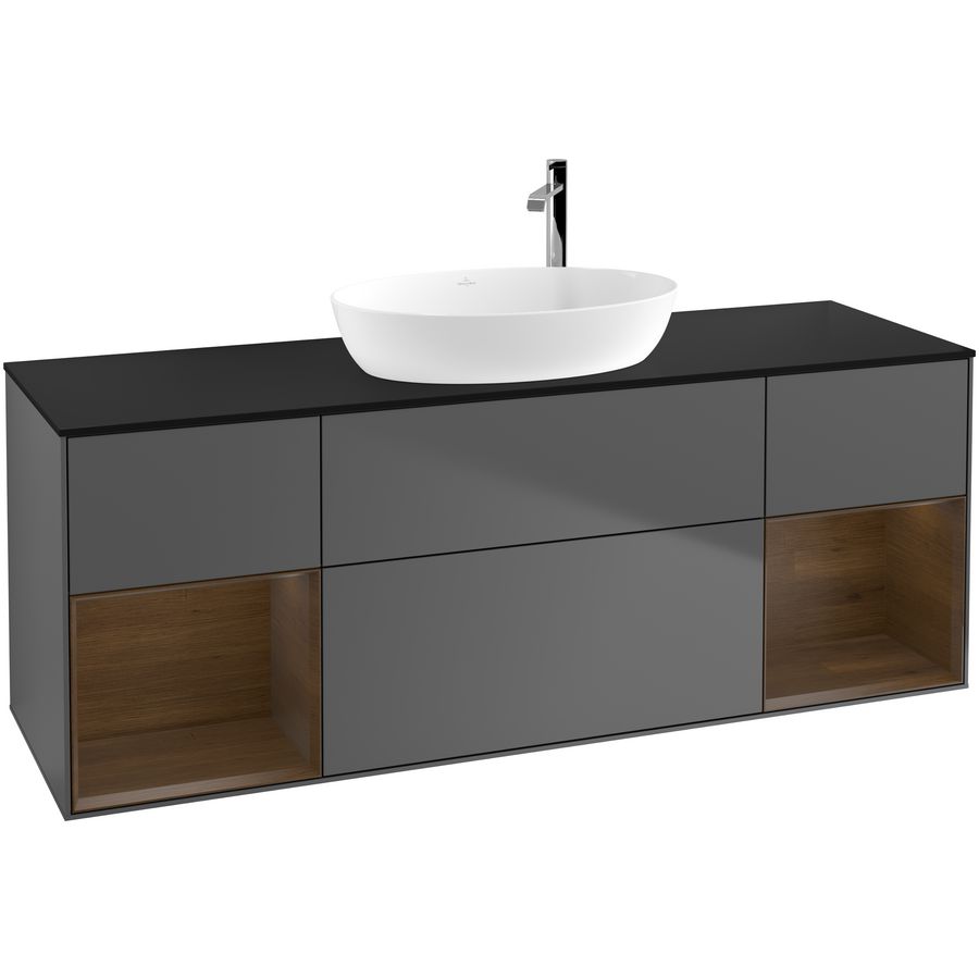 Wastafelonderkast Finion 1600x603x501mm Antr. Matt Lacquer G982GNGK
