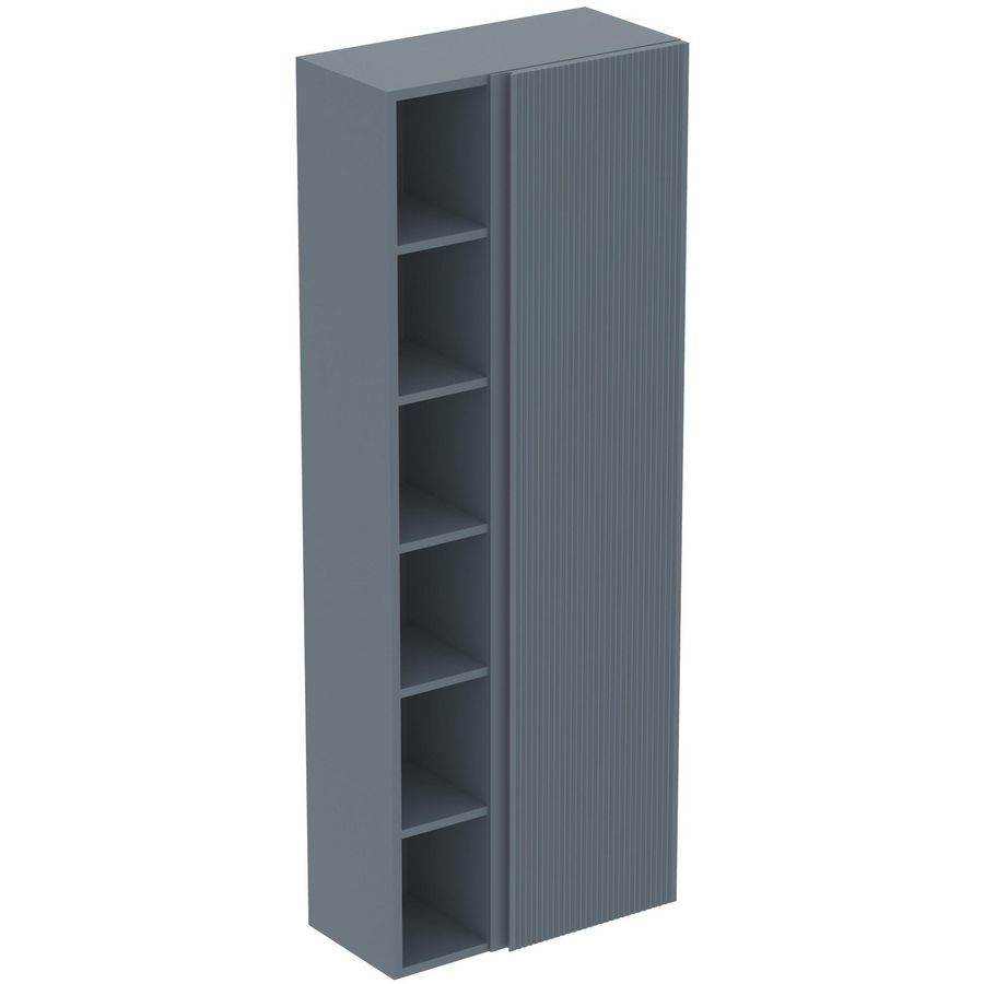 Kast 600x300x1600mm matt ashblue 1 deur Finesse
