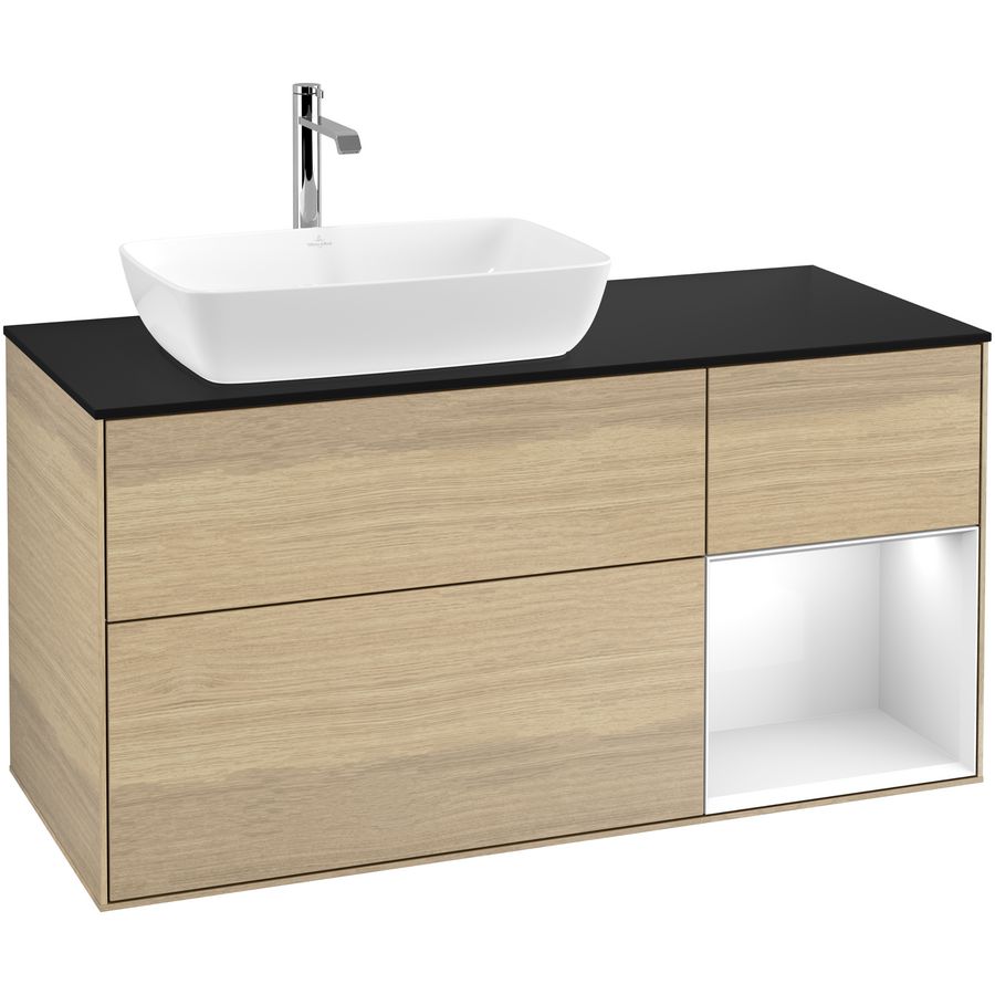 Wastafelonderkast Finion 1200x603x501mm Oak Veneer F812GFPC