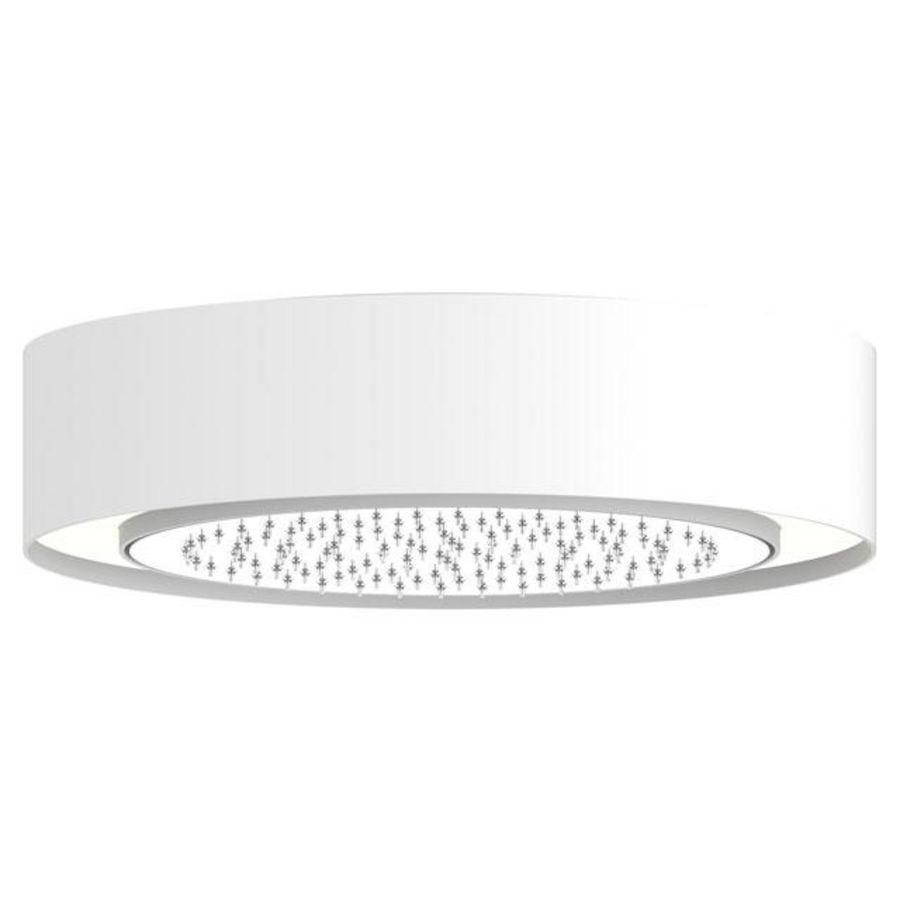 Douche licht on/off met hoofddouche/arm 400x100mm wit mat