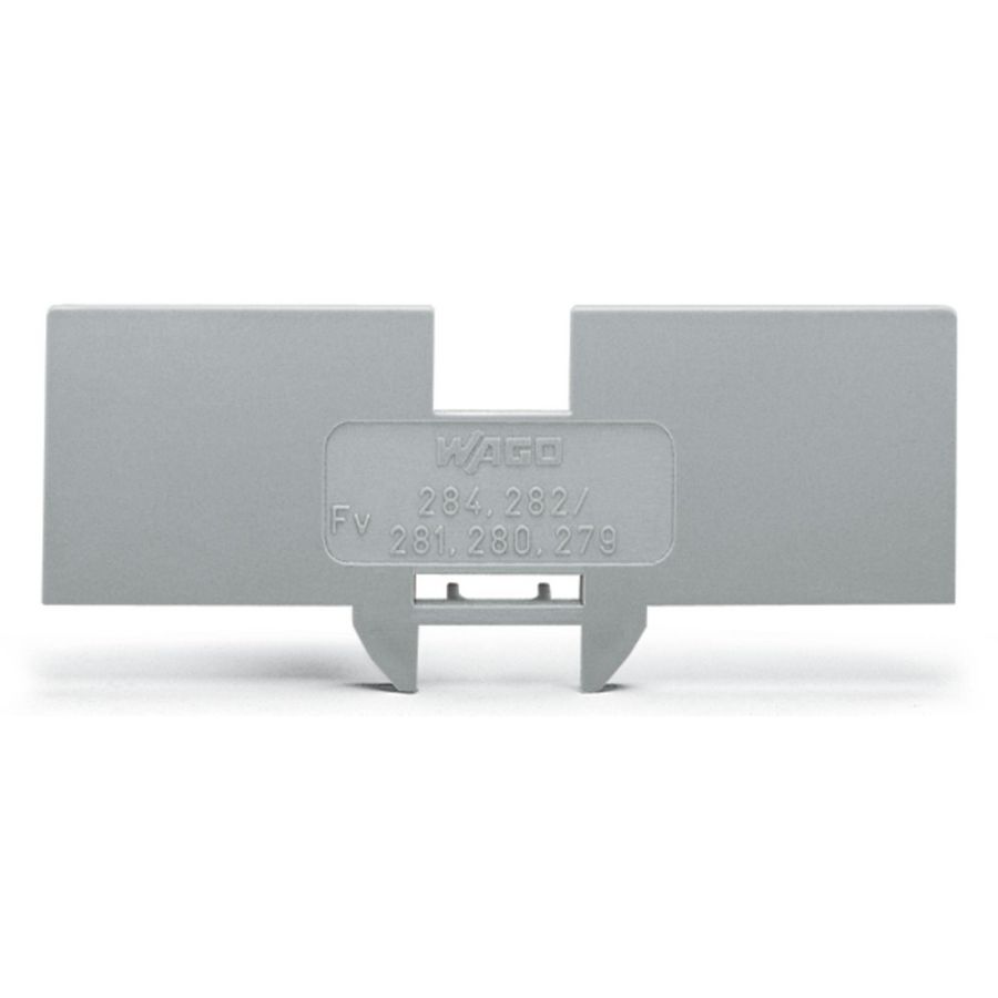 Reduceerafdekplaat 1mm met 4-dr. klemmen 284-335 VVE=25