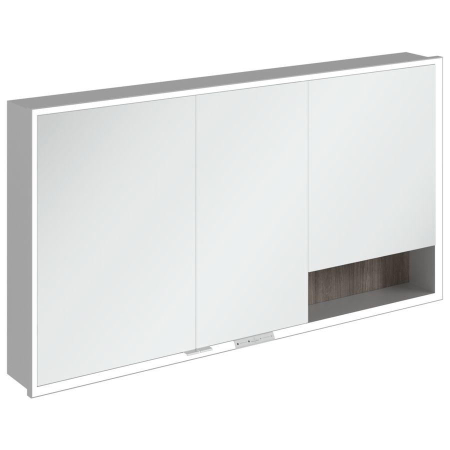 Inbouw-spiegelkast My View+ 1400x750x168mm Stone Oak