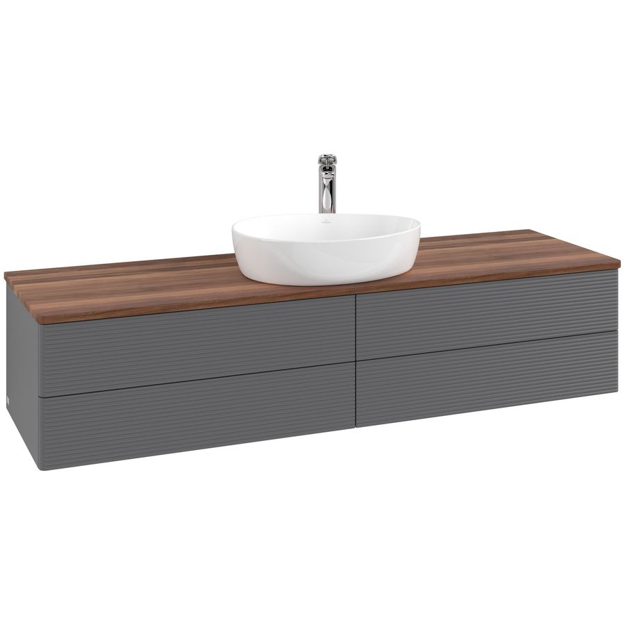 Wastafelonderkast Antao 1600x360x500mm Antr. Matt Lacquer L25152GK