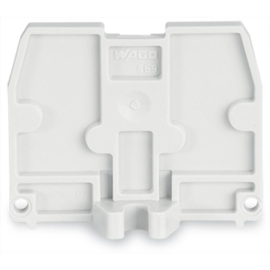 Afsluitplaat bevestigingsflens M 3 2,5mm dik lichtgr VVE=25