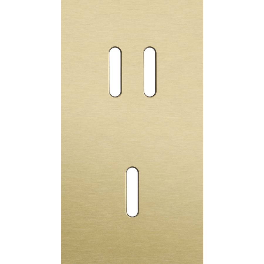 Tweevoudige afdekpl. verticaal 71mm centerafstand een tweevo