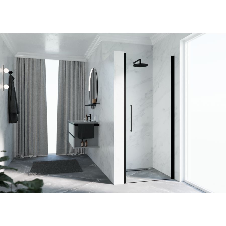 Young 2.0 1B draaideur 920-960x2000mm zwart mat/helder