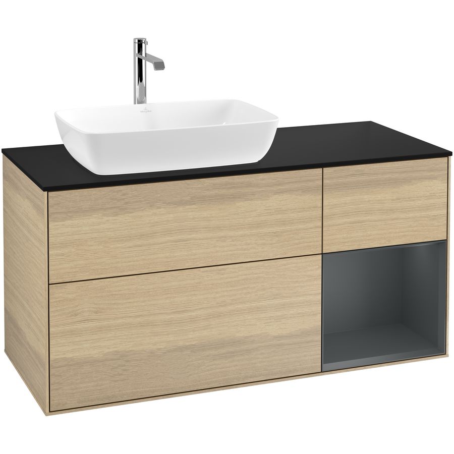 Wastafelonderkast Finion 1200x603x501mm Oak Veneer F812HGPC