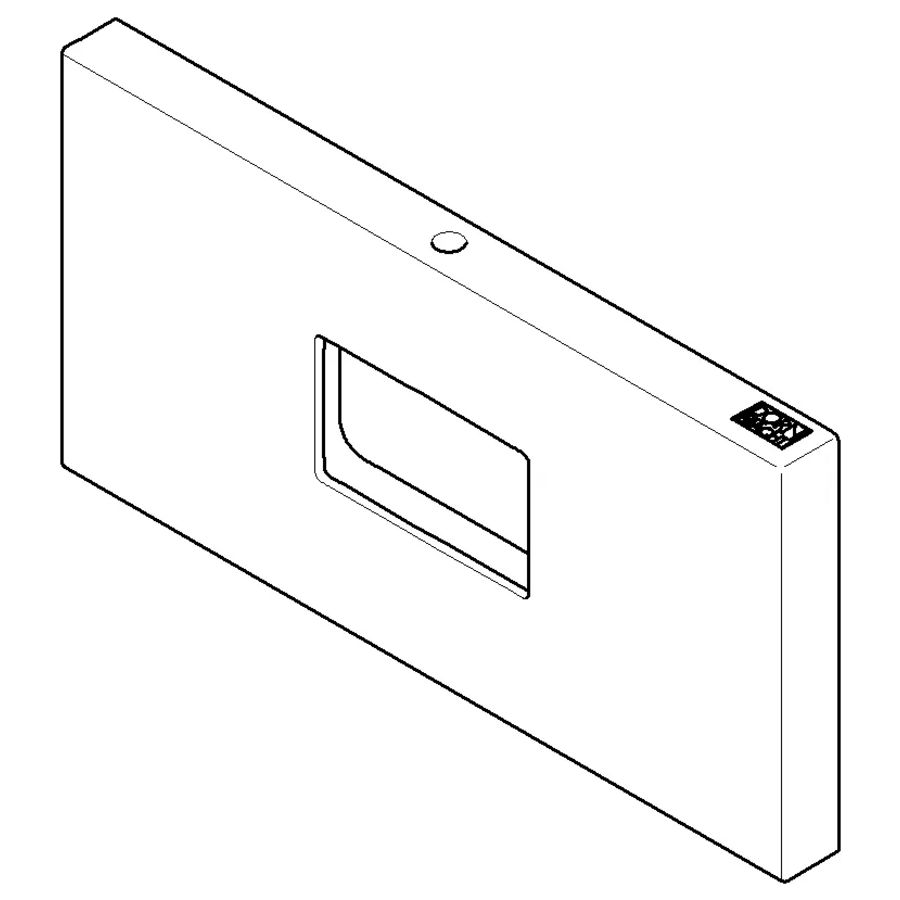 Rozet 120x60x9mm chr gebors.