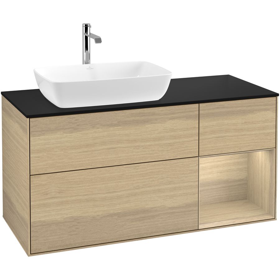 Wastafelonderkast Finion 1200x603x501mm Oak Veneer F812PCPC