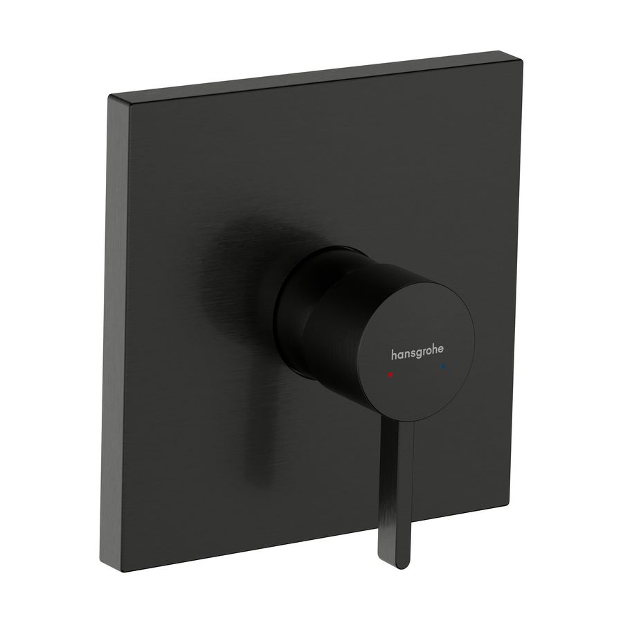 1-hendel douchekraan inbouw Finoris Brushed Black Chrome