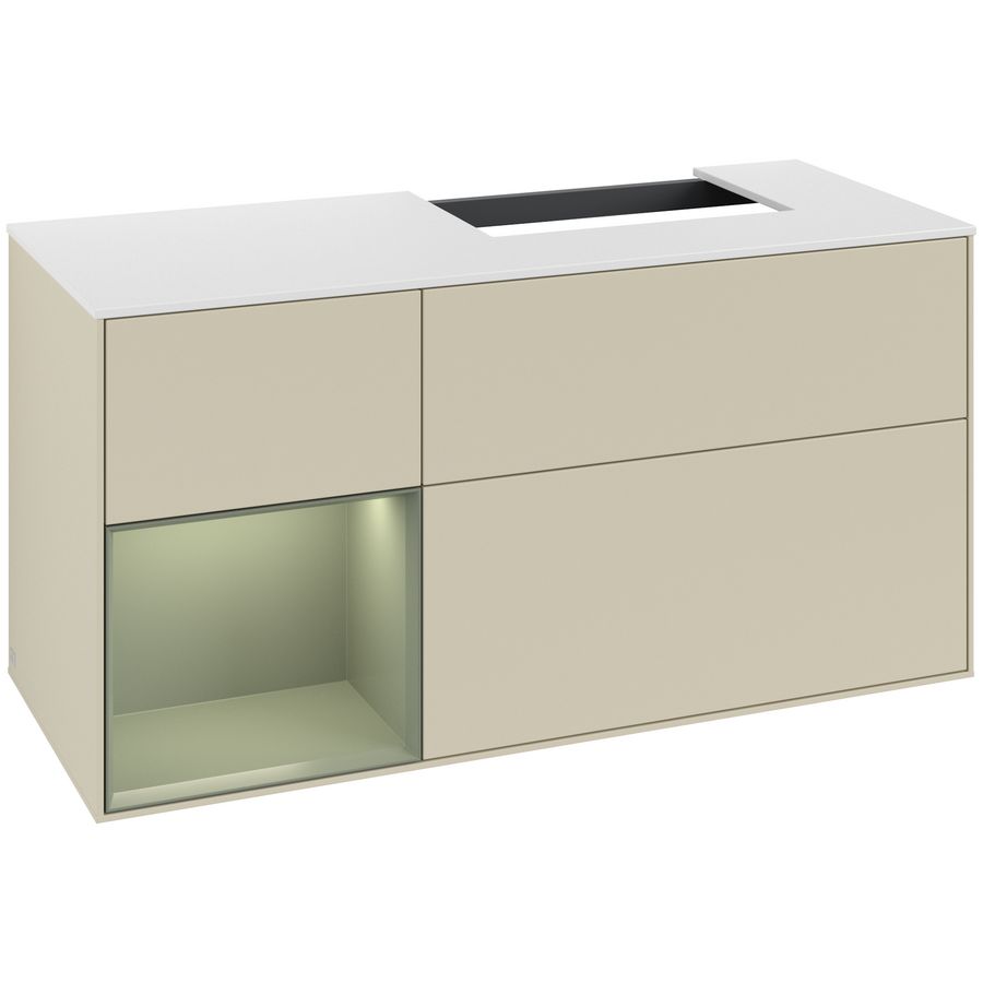 Wastafelonderkast Finion 1200x603x501mm S.Grey Matt Lacquer F141GMHJ