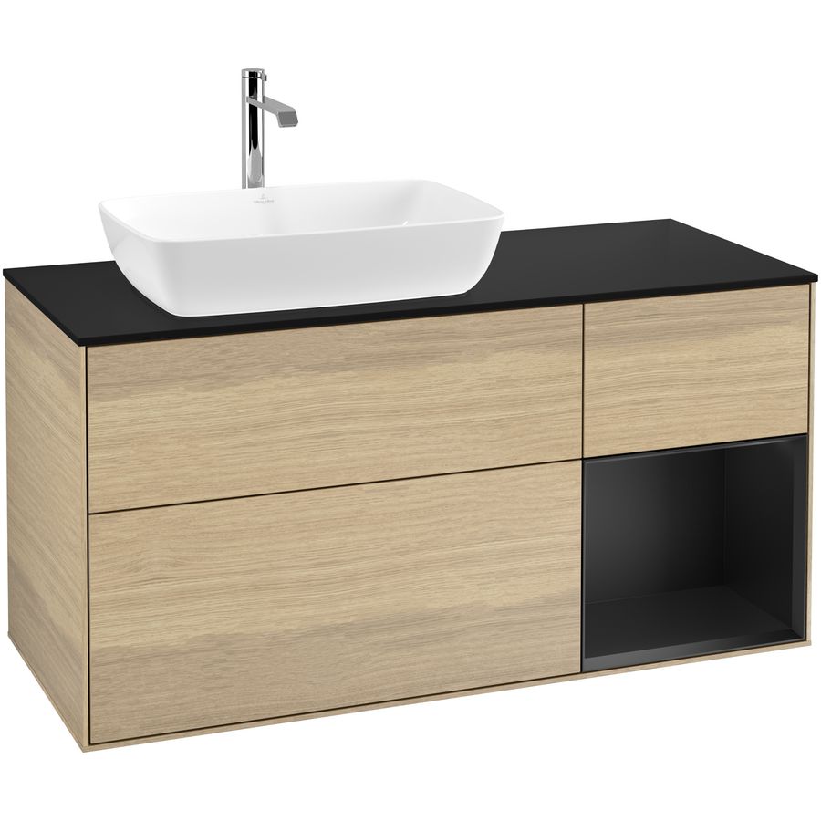 Wastafelonderkast Finion 1200x603x501mm Oak Veneer F812PDPC