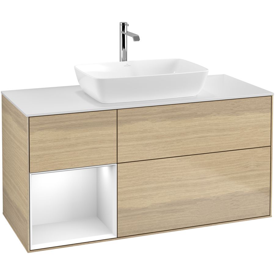 Wastafelonderkast Finion 1200x603x501mm Oak Veneer F821GFPC