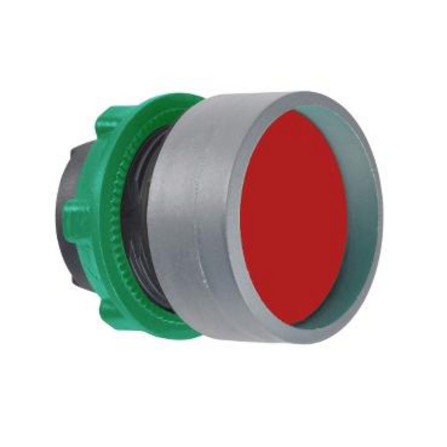 red pushbutton head recessed colour plated grey