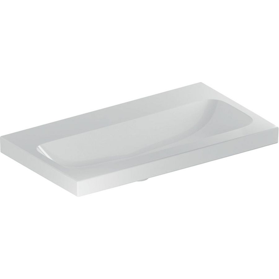 iCon Light wastafel 75x42cm z/kraangat z/overloop wit