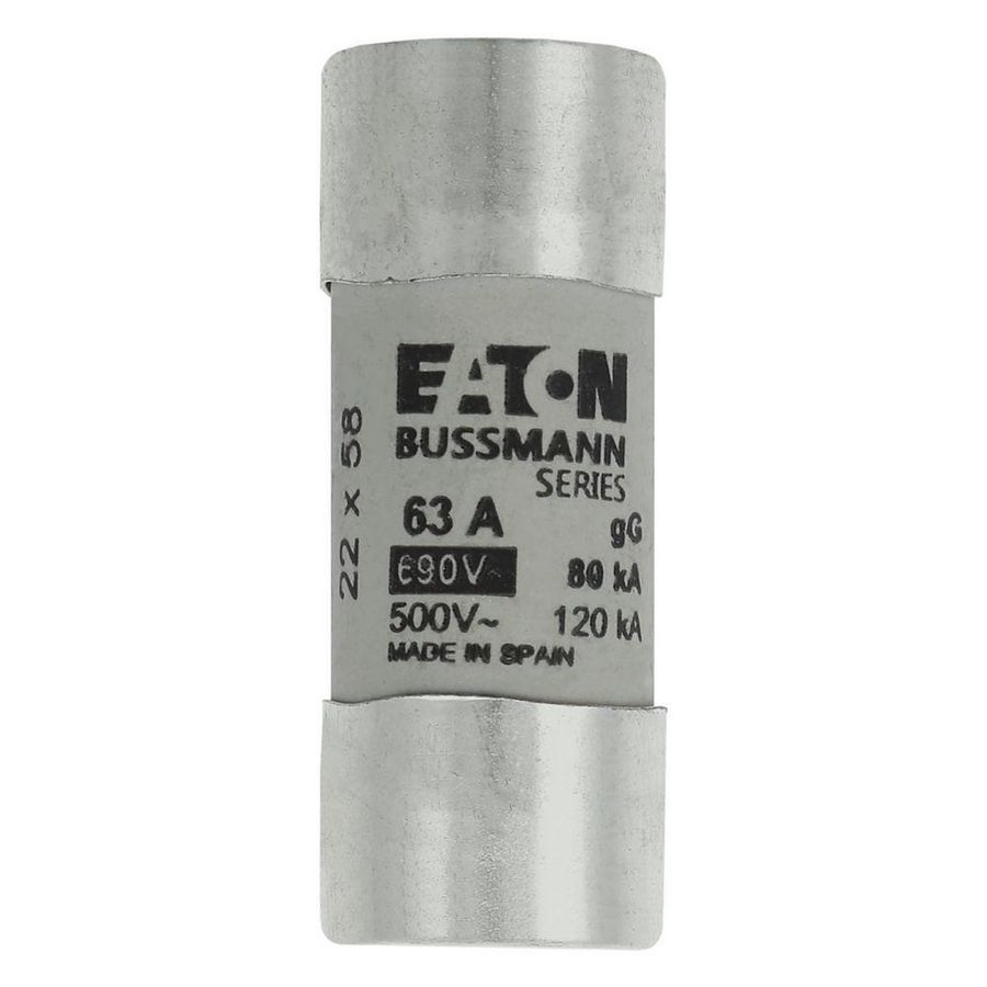 Zekering laagspanning 63A AC 690V 22x58 gL/gG met sl VVE=10