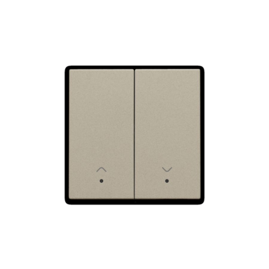 Afwerkingsset lens dubbele elektr. rolluiksch. champag