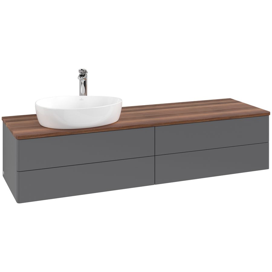 Wastafelonderkast Antao 1600x360x500mm Antr. Matt Lacquer L26052GK