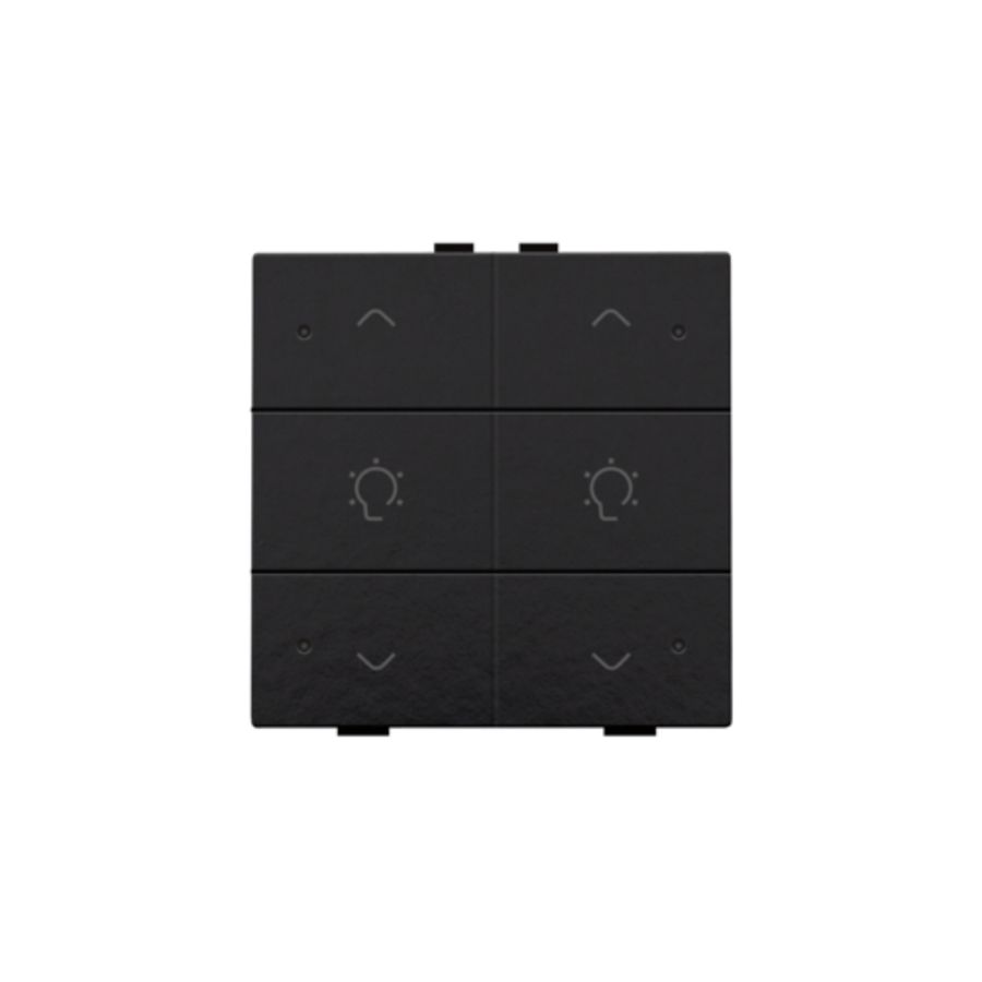Dubbele dimbediening met led Home Control piano black
