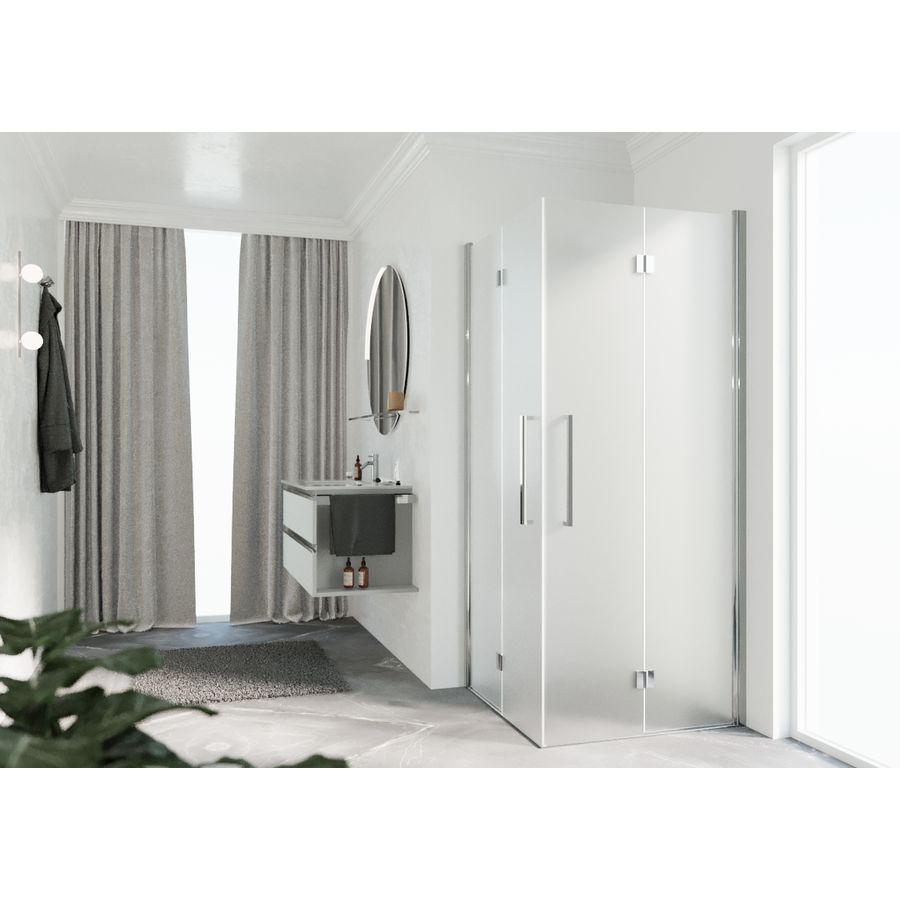 Deel rechts Y22GS hoekinstap 760-780x2000mm chroom satin