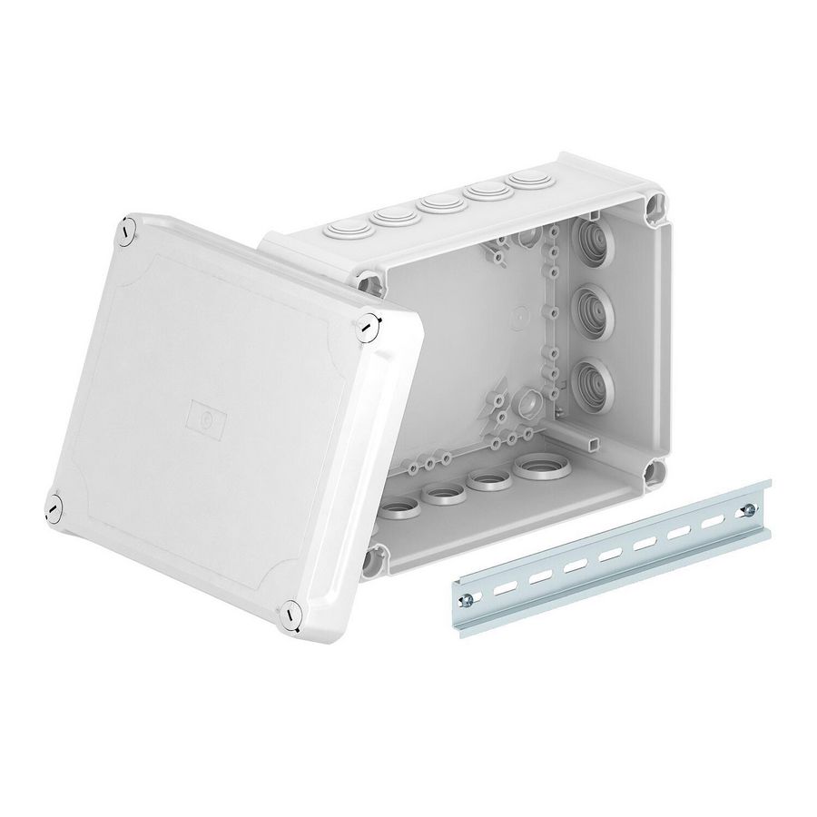 Kabeldoos met hoge deksel 240x190x115 polypr./polycarb. lich