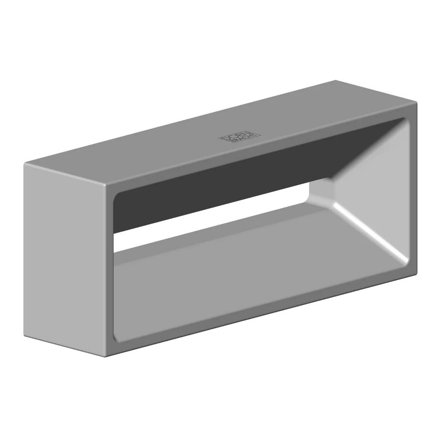 Uitloop 135x55x35mm chr