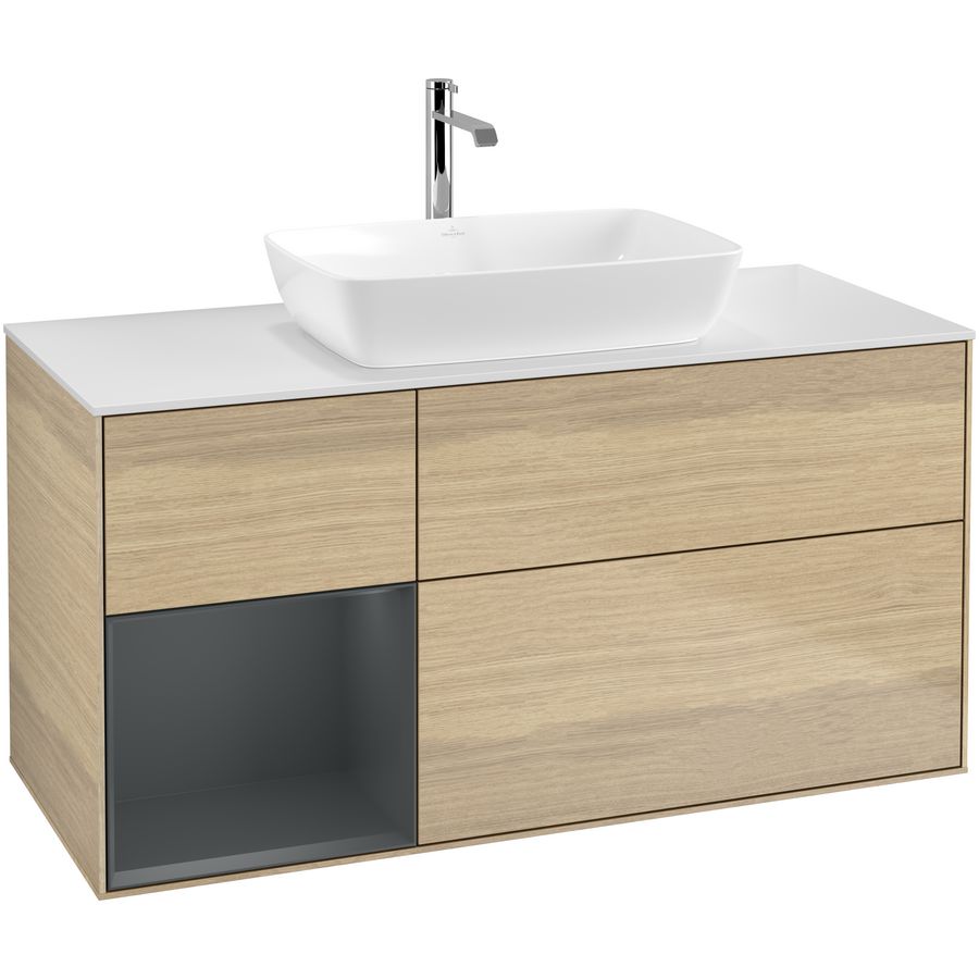 Wastafelonderkast Finion 1200x603x501mm Oak Veneer F821HGPC
