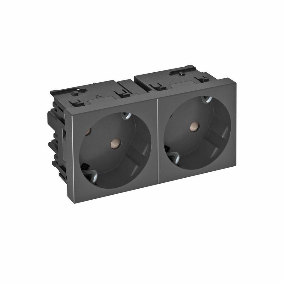 Contactdoos 2-vdg 33gr mod.-45 zijaansl. 250V 10/16A 6120491