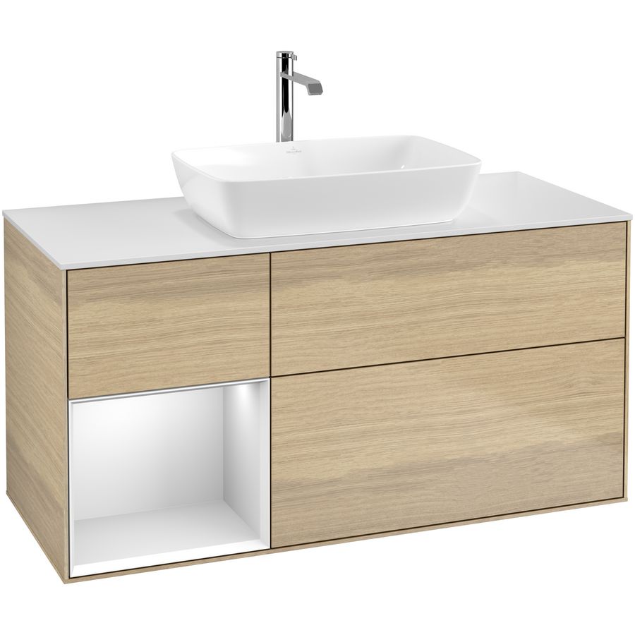 Wastafelonderkast Finion 1200x603x501mm Oak Veneer F821MTPC