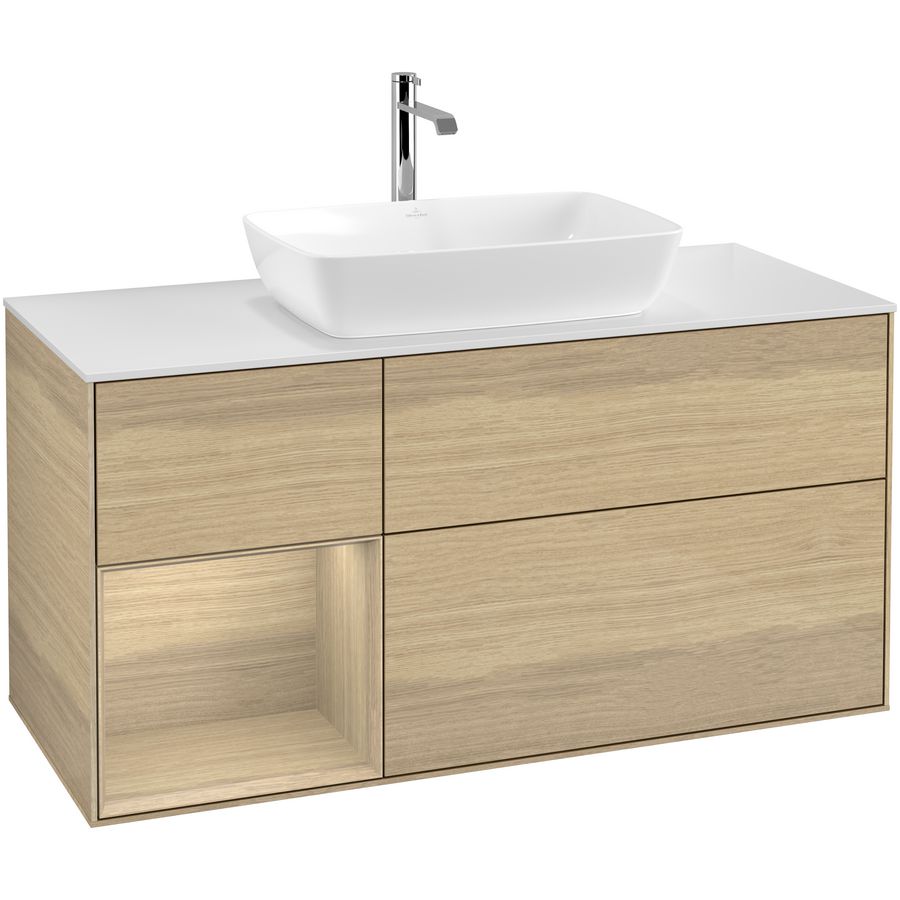 Wastafelonderkast Finion 1200x603x501mm Oak Veneer F821PCPC