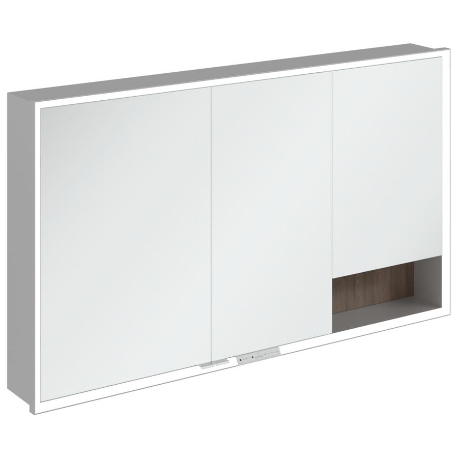 Inbouw-spiegelkast My View+ 1300x750x168mm Arizona Oak