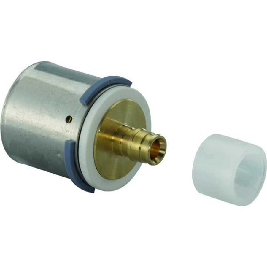 Overgangskoppeling recht persaansluiting 40mm x schuif Q&E 14mm VVE=2