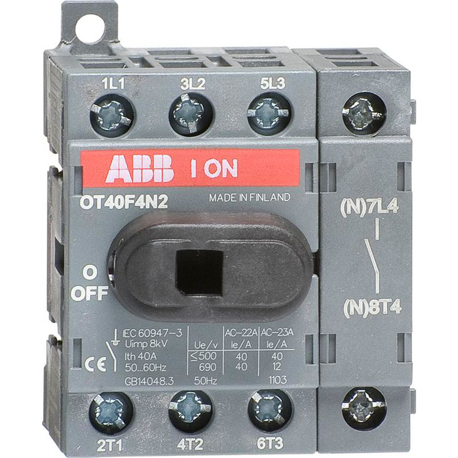 Lastscheider 4P 40 A bodem/DIN-rail montage