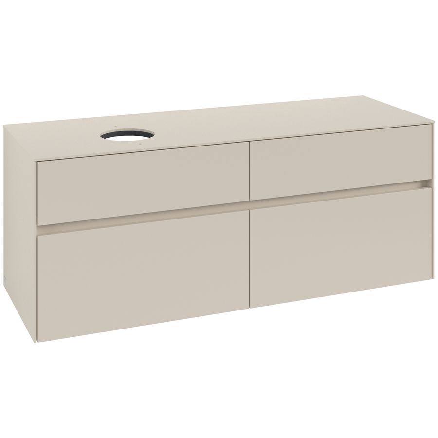 Wastafelonderkast Collaro 1400x548x500mm Cashmere Grey C04600VN