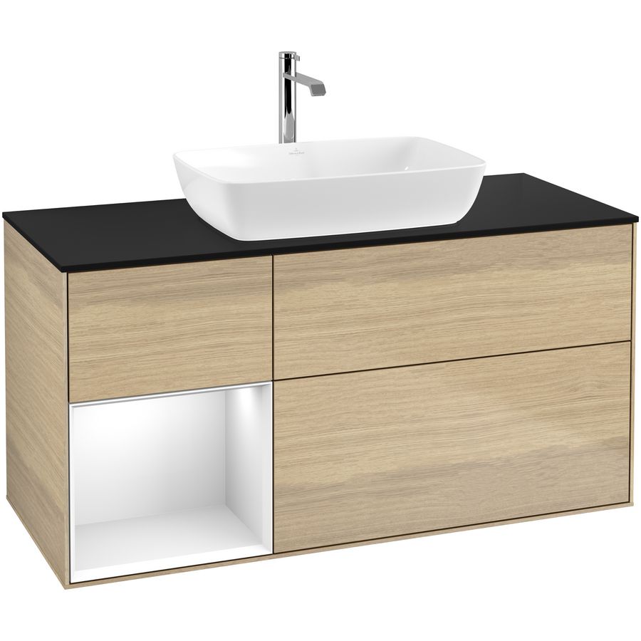 Wastafelonderkast Finion 1200x603x501mm Oak Veneer F822GFPC