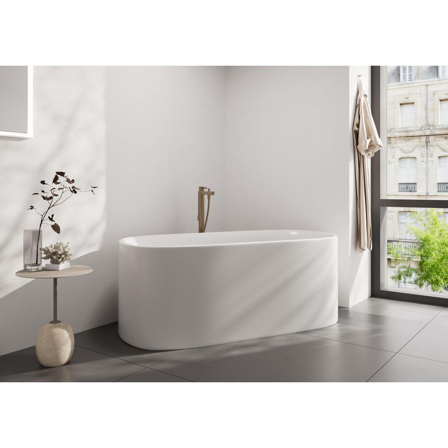 Vrijstaande badmengkraan opbouw Finoris Brushed Bronze