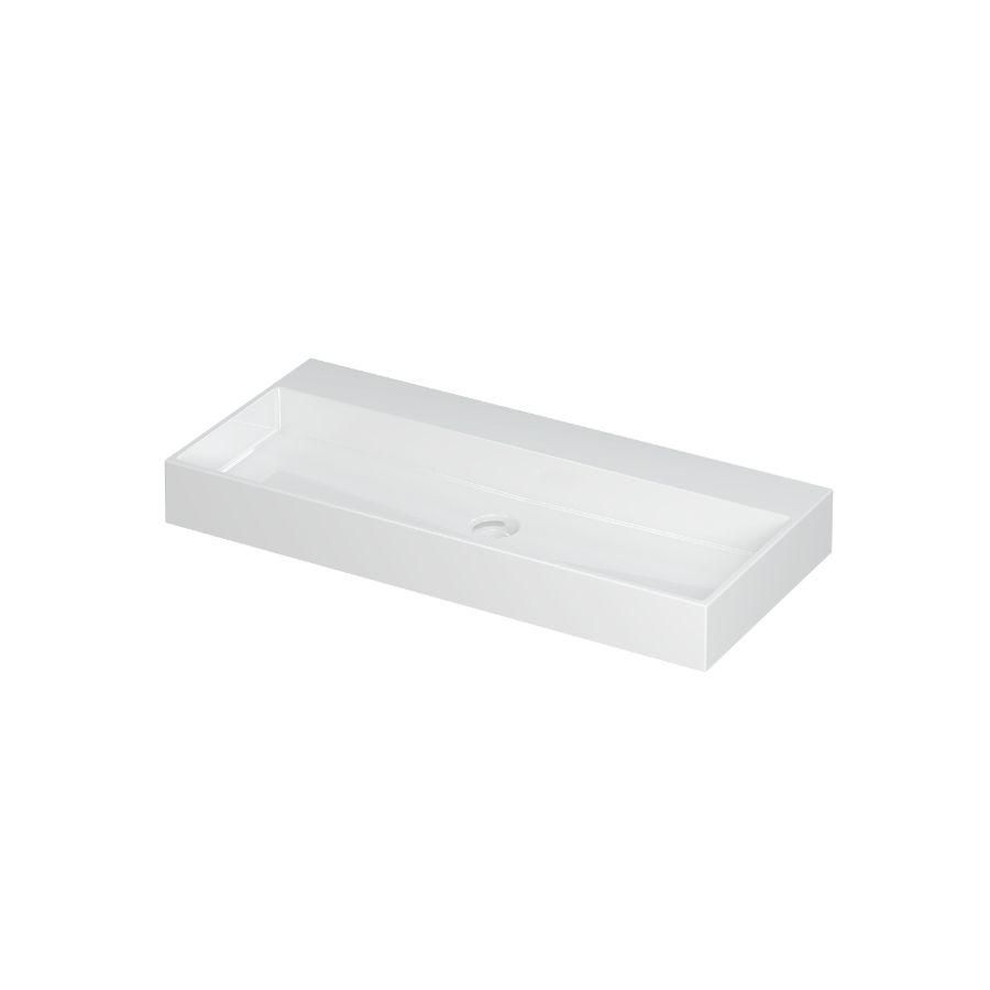 INK United Wastafel Porselein zonder kraangat GL wit 100x45