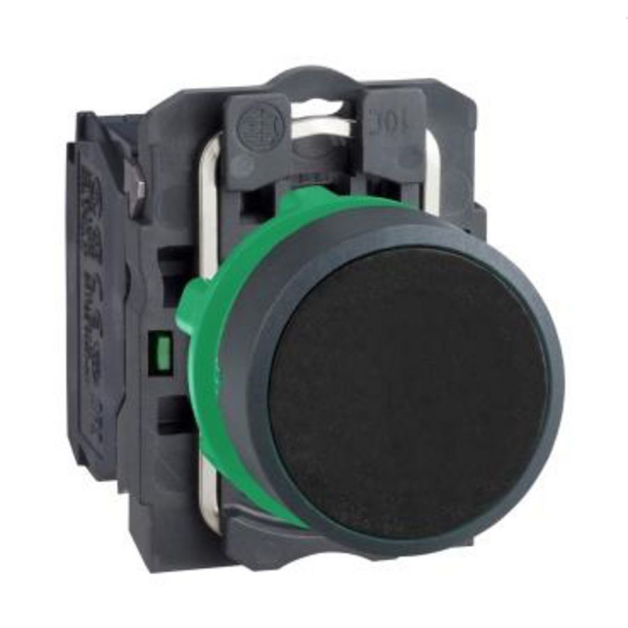 Drukknop Verzonken Terugvering 22mm 1NO Zwart Harmony XB4