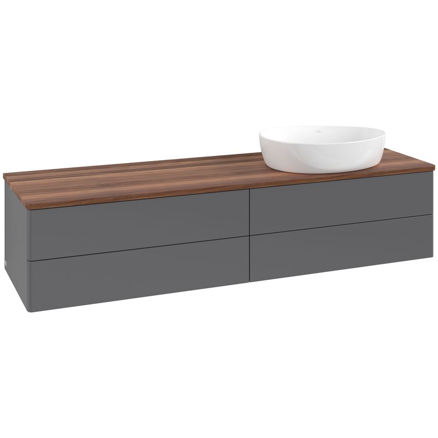 Wastafelonderkast Antao 1600x360x500mm Antr. Matt Lacquer L27012GK