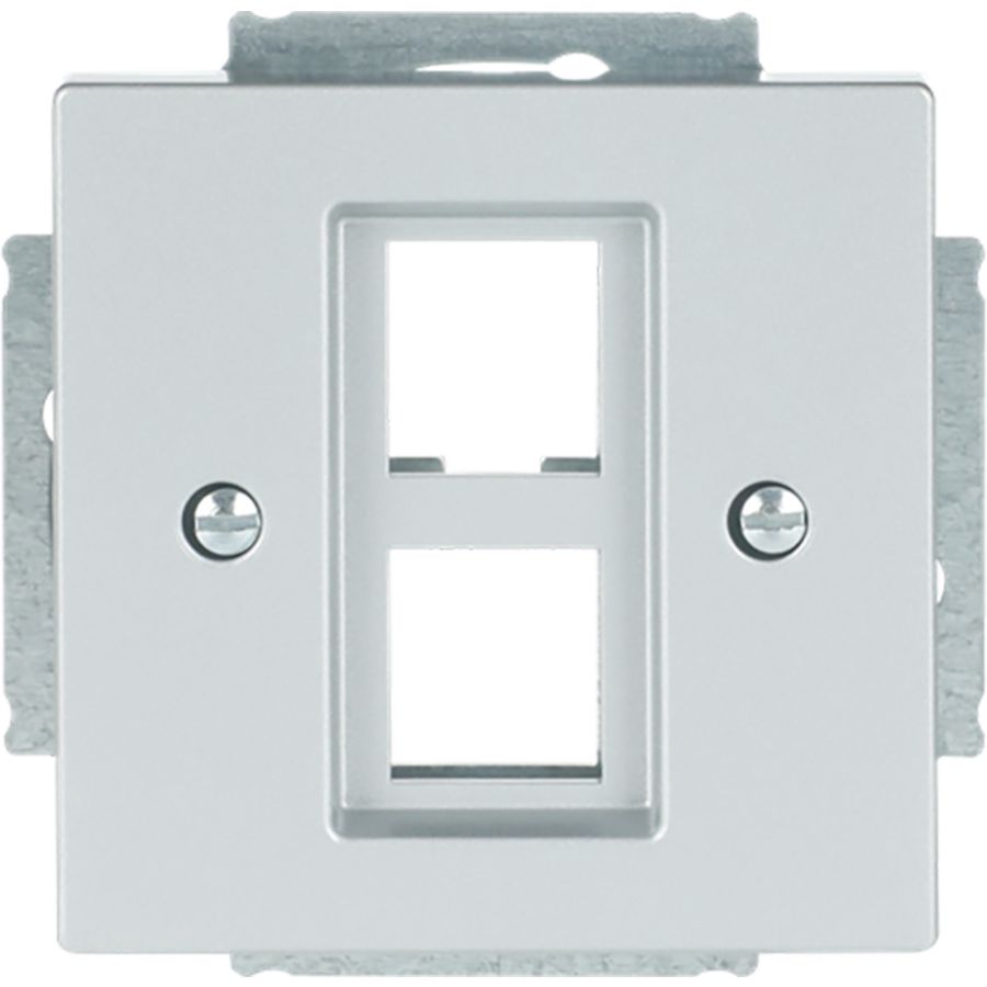 Centraalplaat 2 x MJ 216000-2/216005-4 f-aluzilver (2561-02-83)