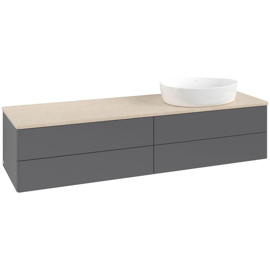 Wastafelonderkast Antao 1600x360x500mm Antr. Matt Lacquer L27013GK