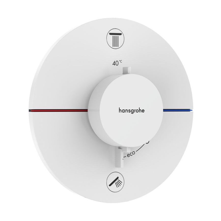 ShowerSelect Comfort S thermostaat afbouwdeel tbv inbouw mat wit