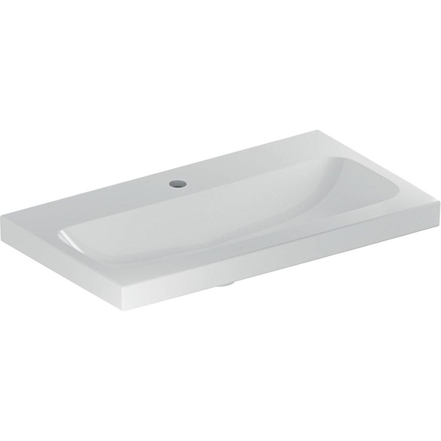 iCon Light wastafel 75x42cm met kraangat zonder overloop wit