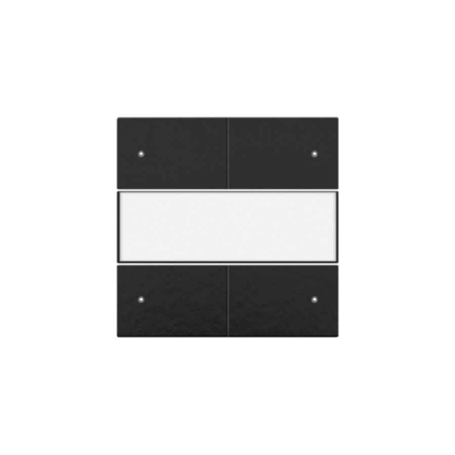 Afwerkingsset 4-voudige pot.vrij knop 24V Led/tekst pianobla