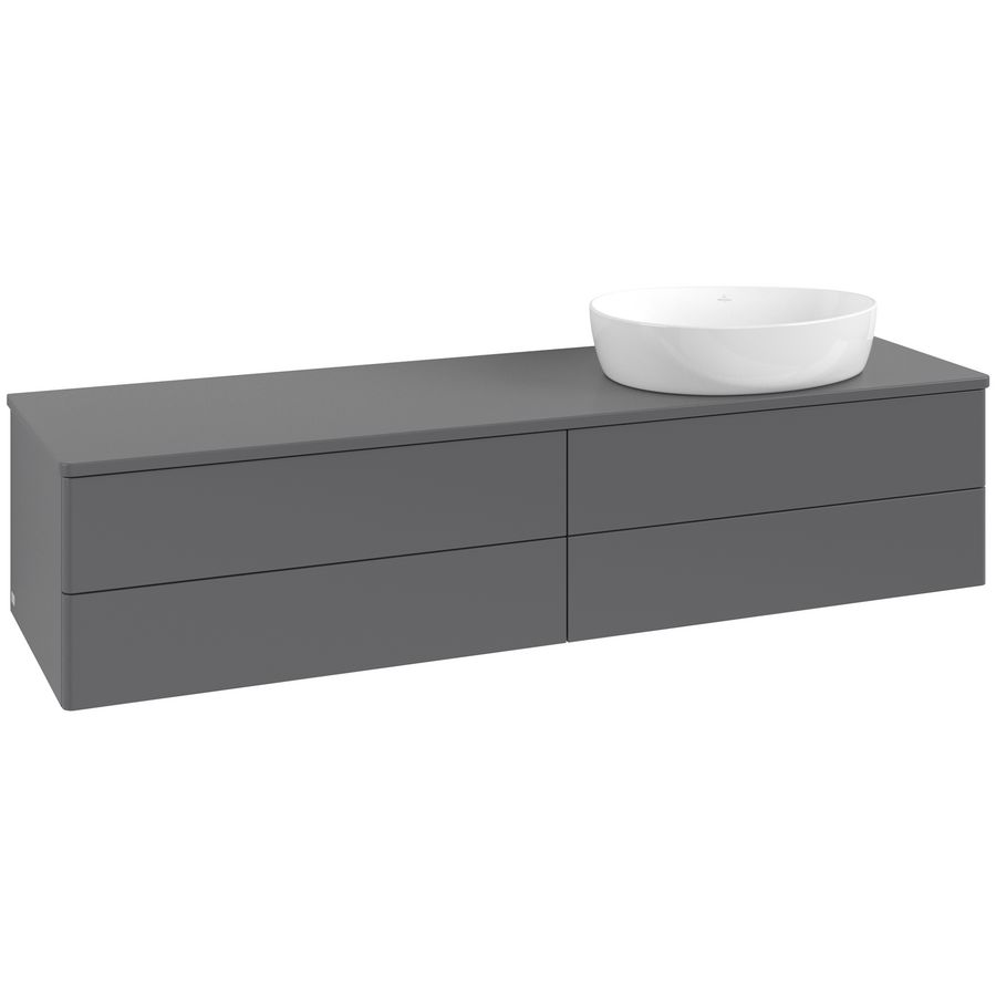 Wastafelonderkast Antao 1600x360x500mm Antr. Matt Lacquer L27050GK