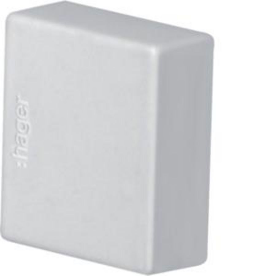 Eindplaat voor goot 15x15mm LF lichtgrijs