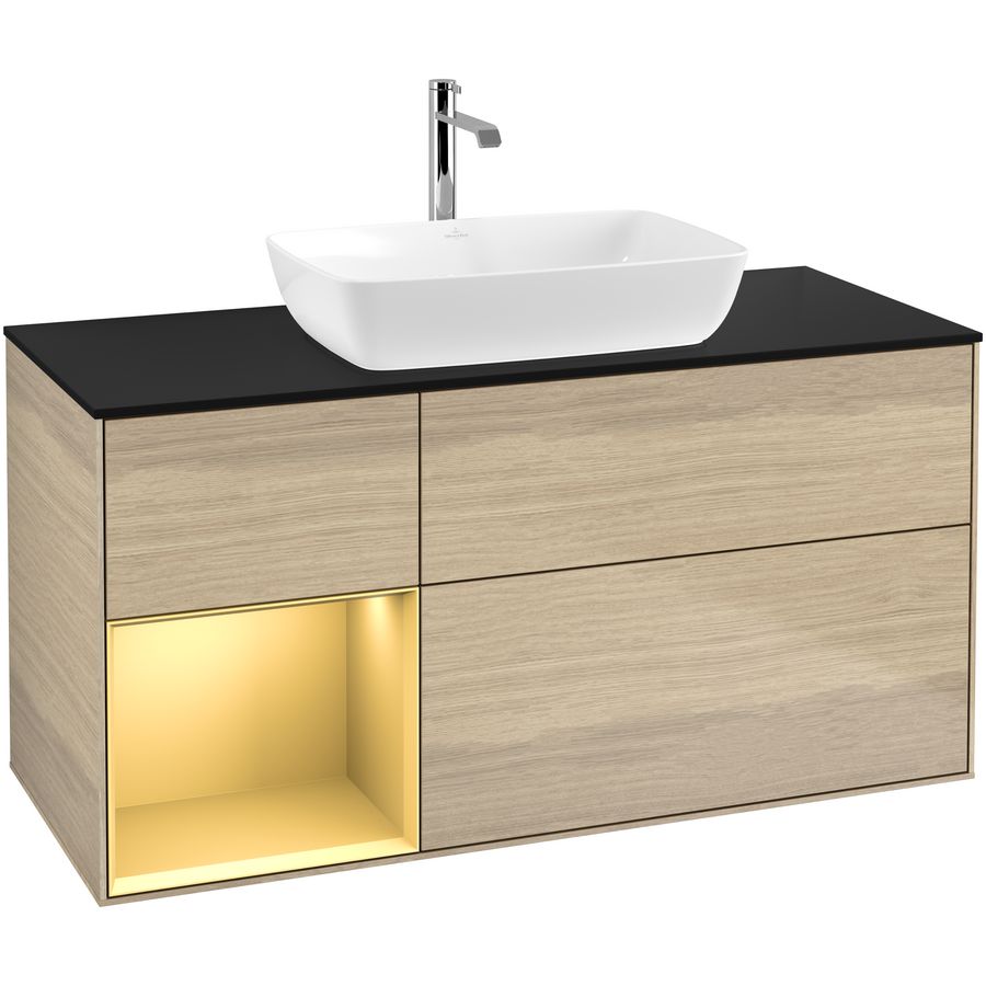 Wastafelonderkast Finion 1200x603x501mm Oak Veneer F822HFPC