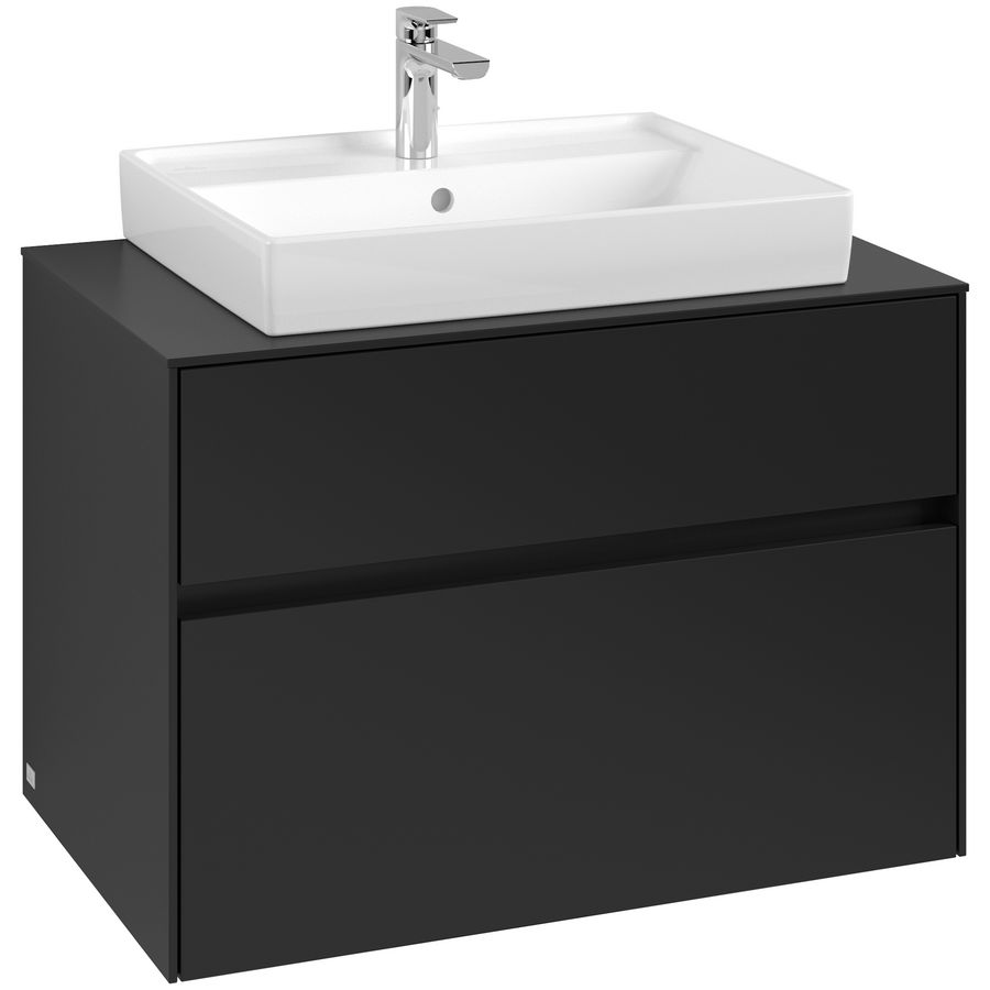 Wastafelonderkast Collaro 800x548x500mm Volcano Black C080B0VL