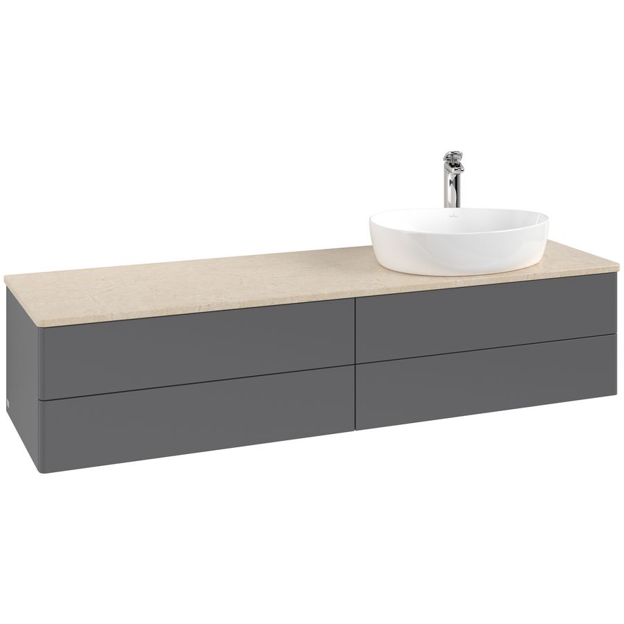 Wastafelonderkast Antao 1600x360x500mm Antr. Matt Lacquer L27053GK