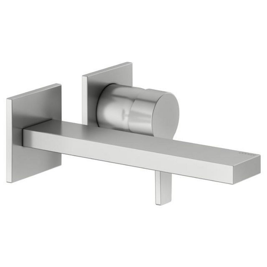 1-hendel wastafelmengkraan uit. 197mm roestvrij staal finish